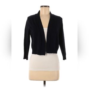 89th & Madison Black Short Cardigan Sweater 3/4 Sleeves Size Large L